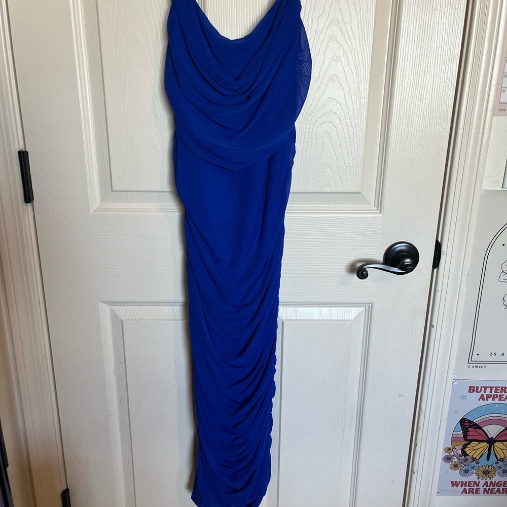 Timing Strapless Royal Blue Dress